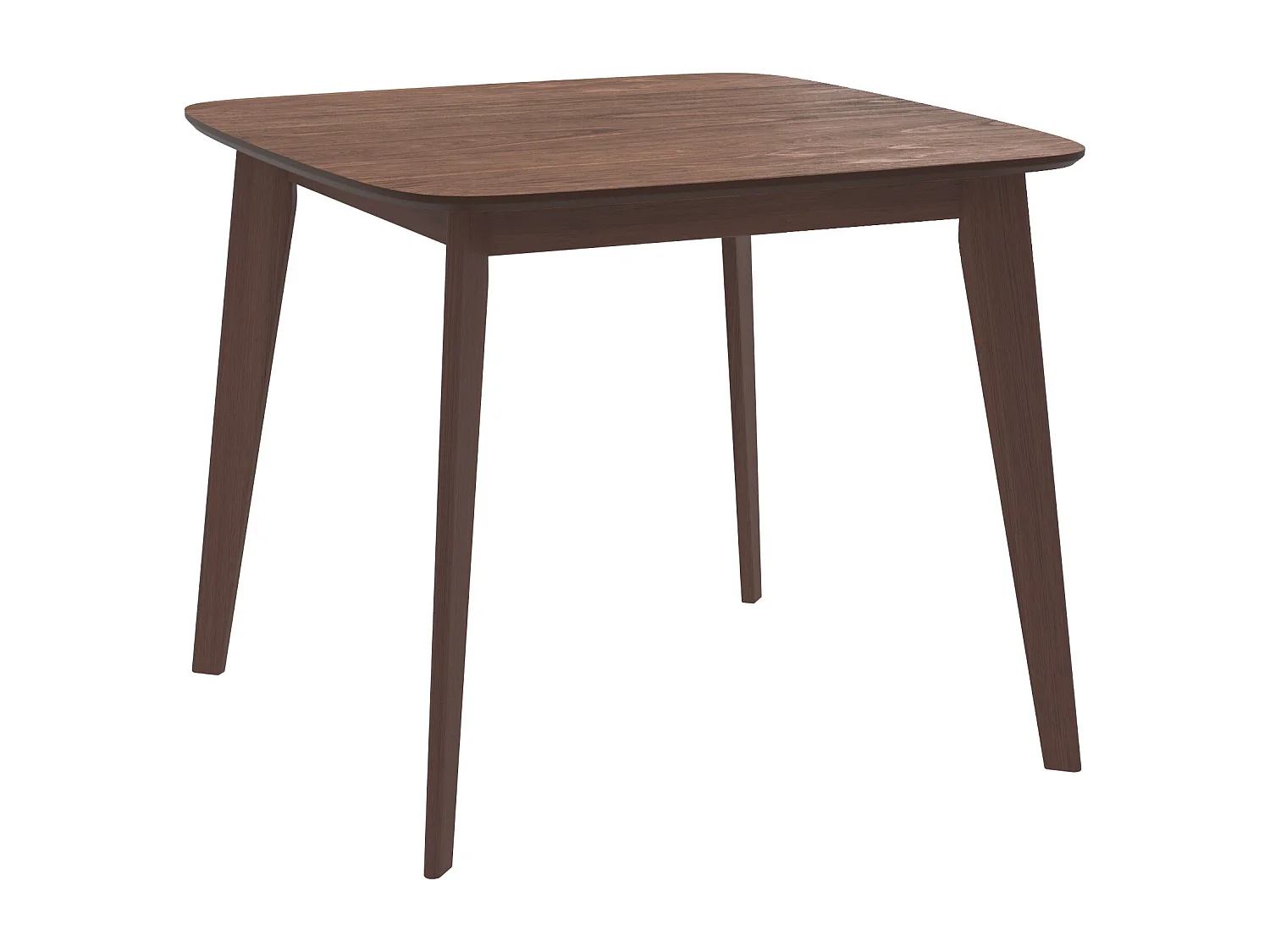 Tavolo quadrato per 4 persone in legno scuro finitura noce 90 cm - Julio