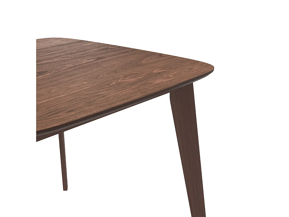 Tavolo quadrato per 4 persone in legno scuro finitura noce 90 cm - Julio