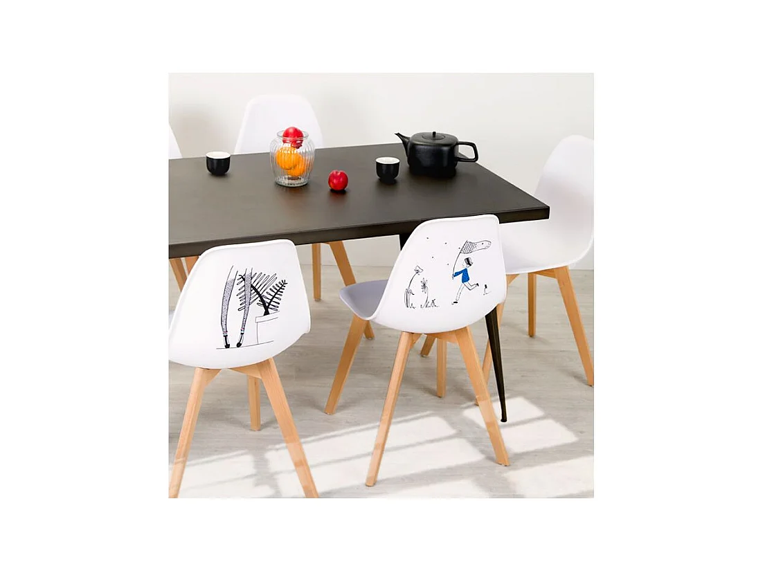 Tavolo rettangolare per 6 persone in metallo grigio 150 cm - Indus