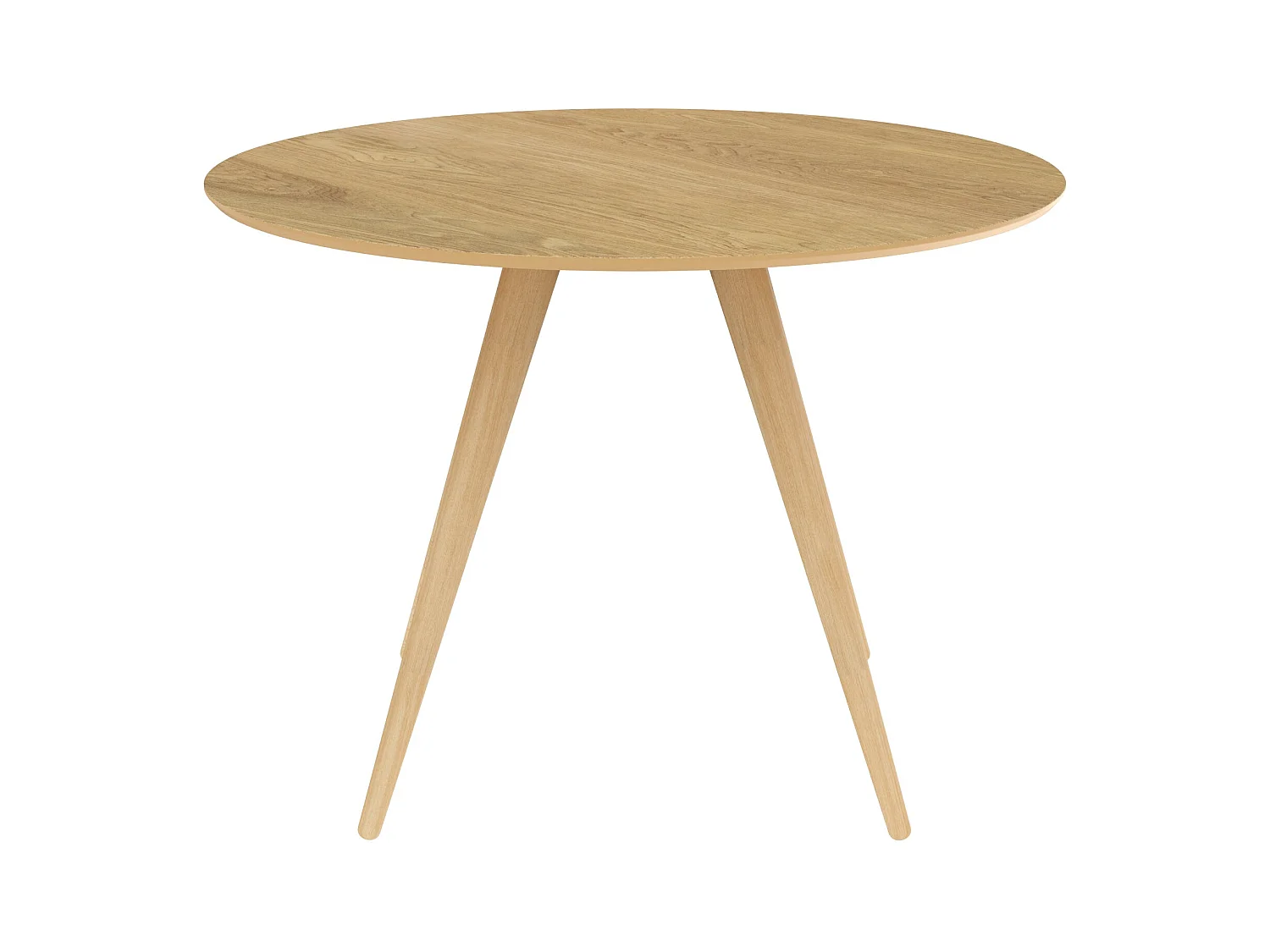 Table ronde 4 personnes en bois clair naturel D105 cm - Liwa