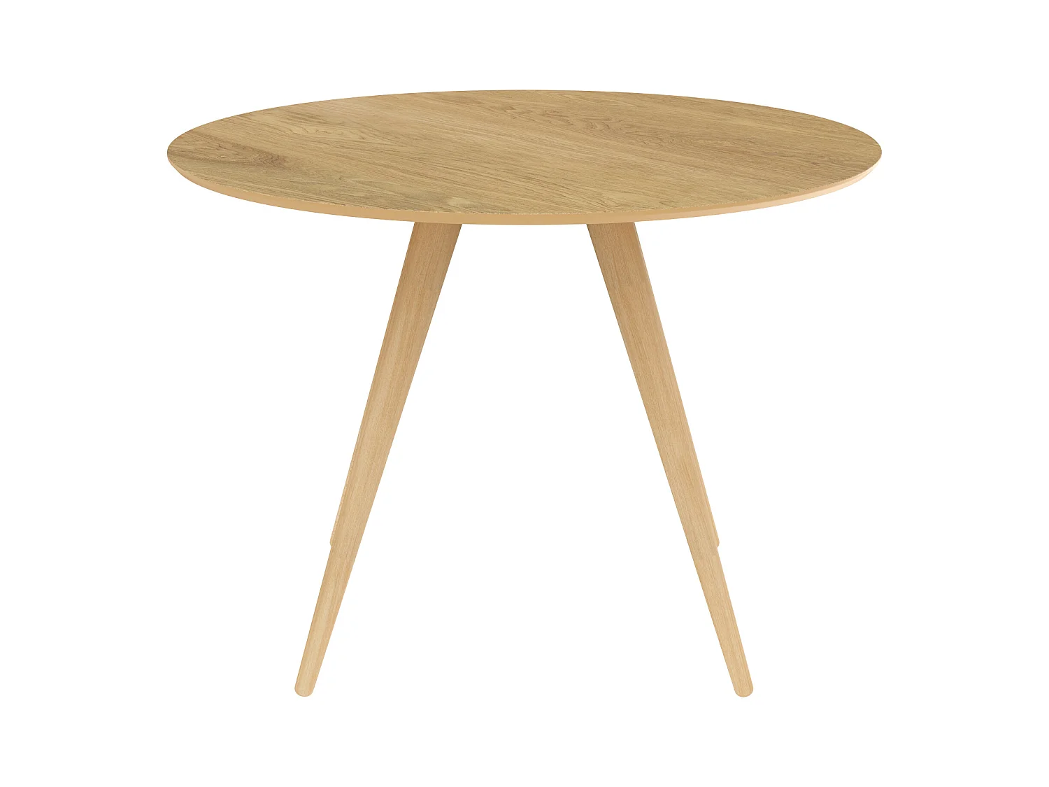 Table ronde 4 personnes en bois clair naturel D105 cm - Liwa