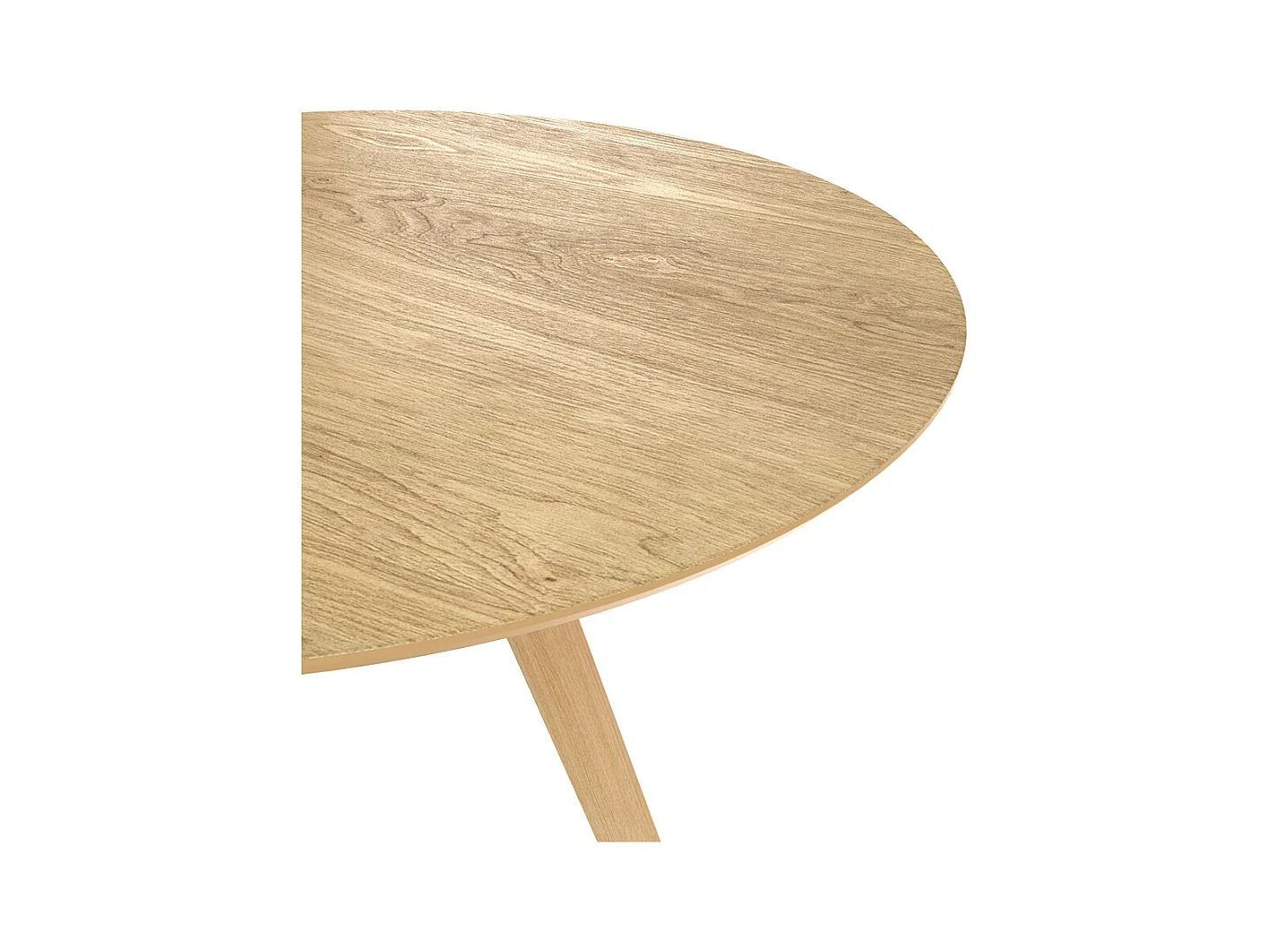 Table ronde 4 personnes en bois clair naturel D105 cm - Liwa