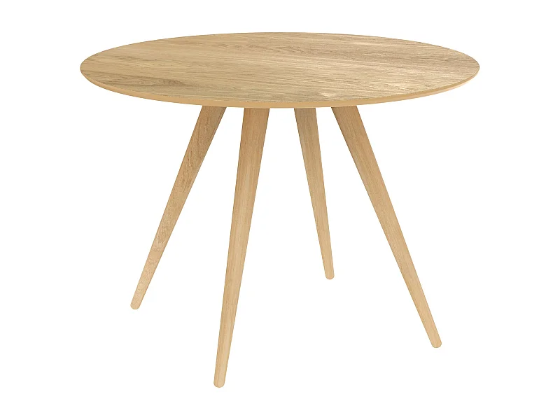 Tavolo rotondo per 4 persone in legno chiaro D105 cm - Liwa