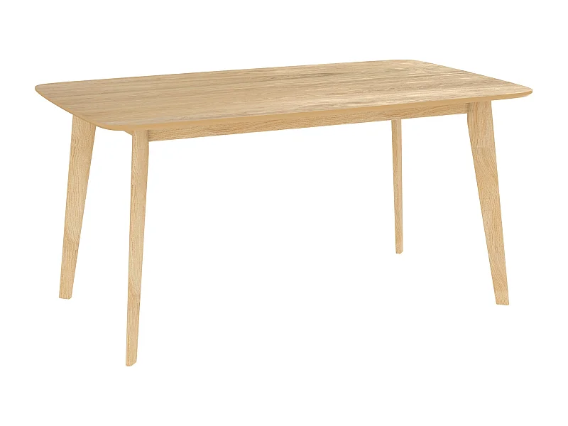 Table rectangulaire 6 personnes en bois clair 150 cm - Oman