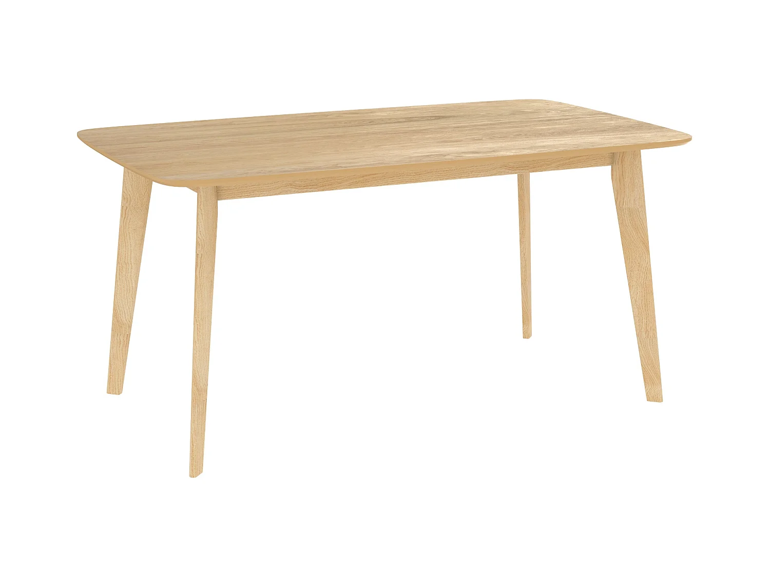 Table rectangulaire 6 personnes en bois clair 150 cm - Oman