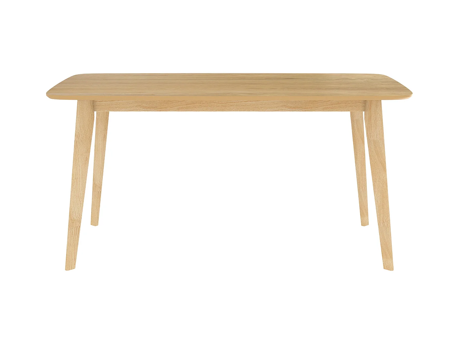 Table rectangulaire 6 personnes en bois clair 150 cm - Oman