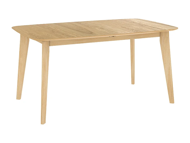 Mesa de comedor extensible de madera clara, 6-8 personas - Oman