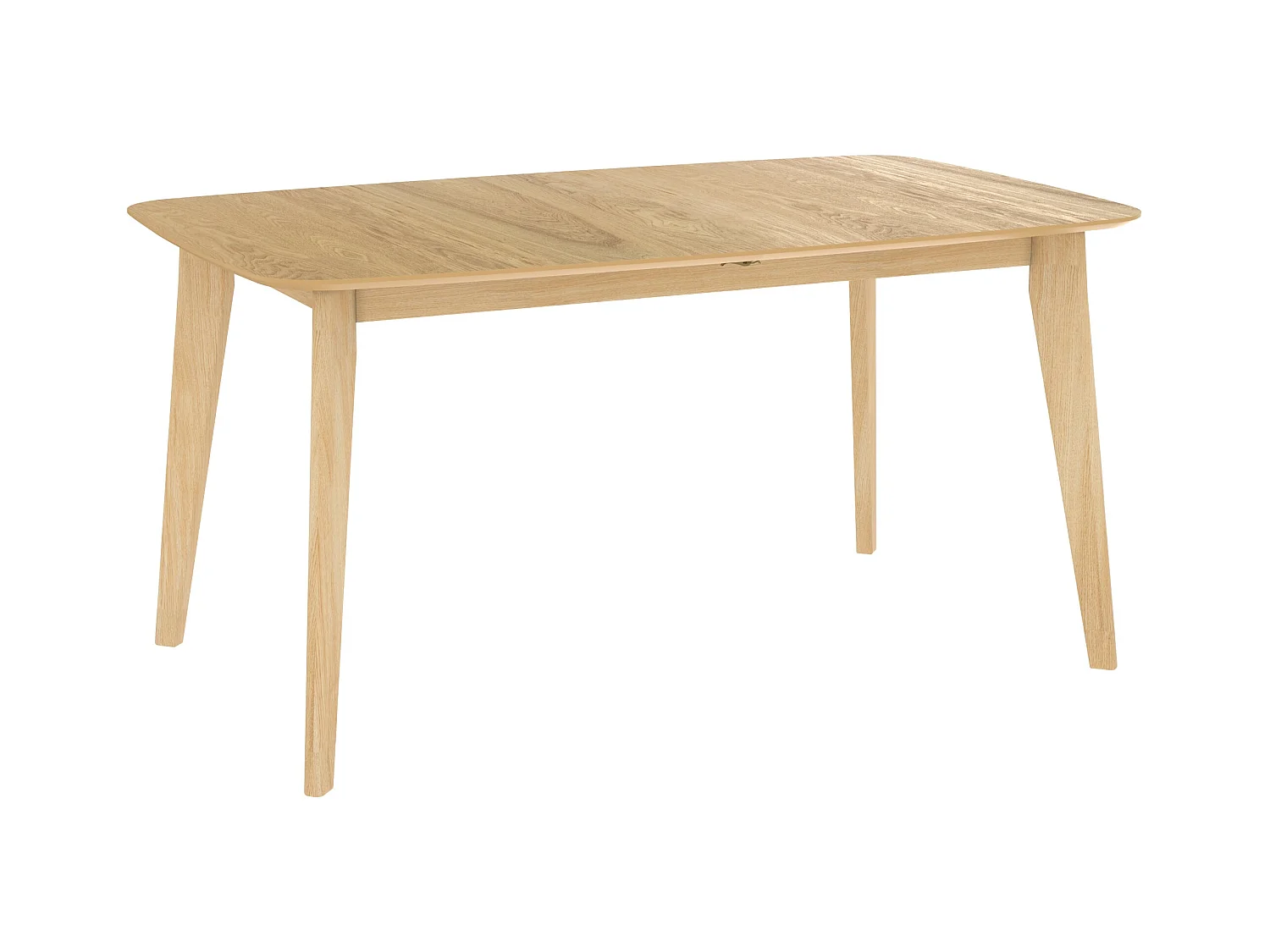 Table rectangulaire 4/6 personnes extensible en bois clair 150/180 cm - Oman