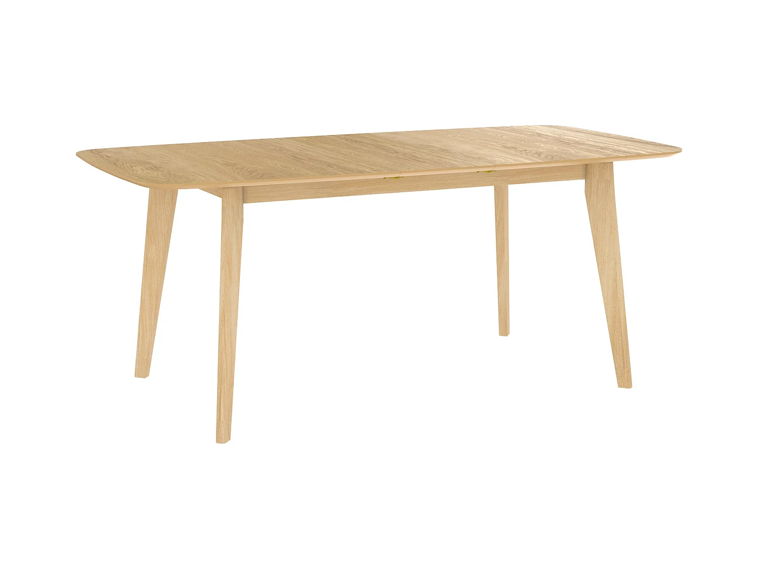Table rectangulaire 4/6 personnes extensible en bois clair 150/180 cm - Oman
