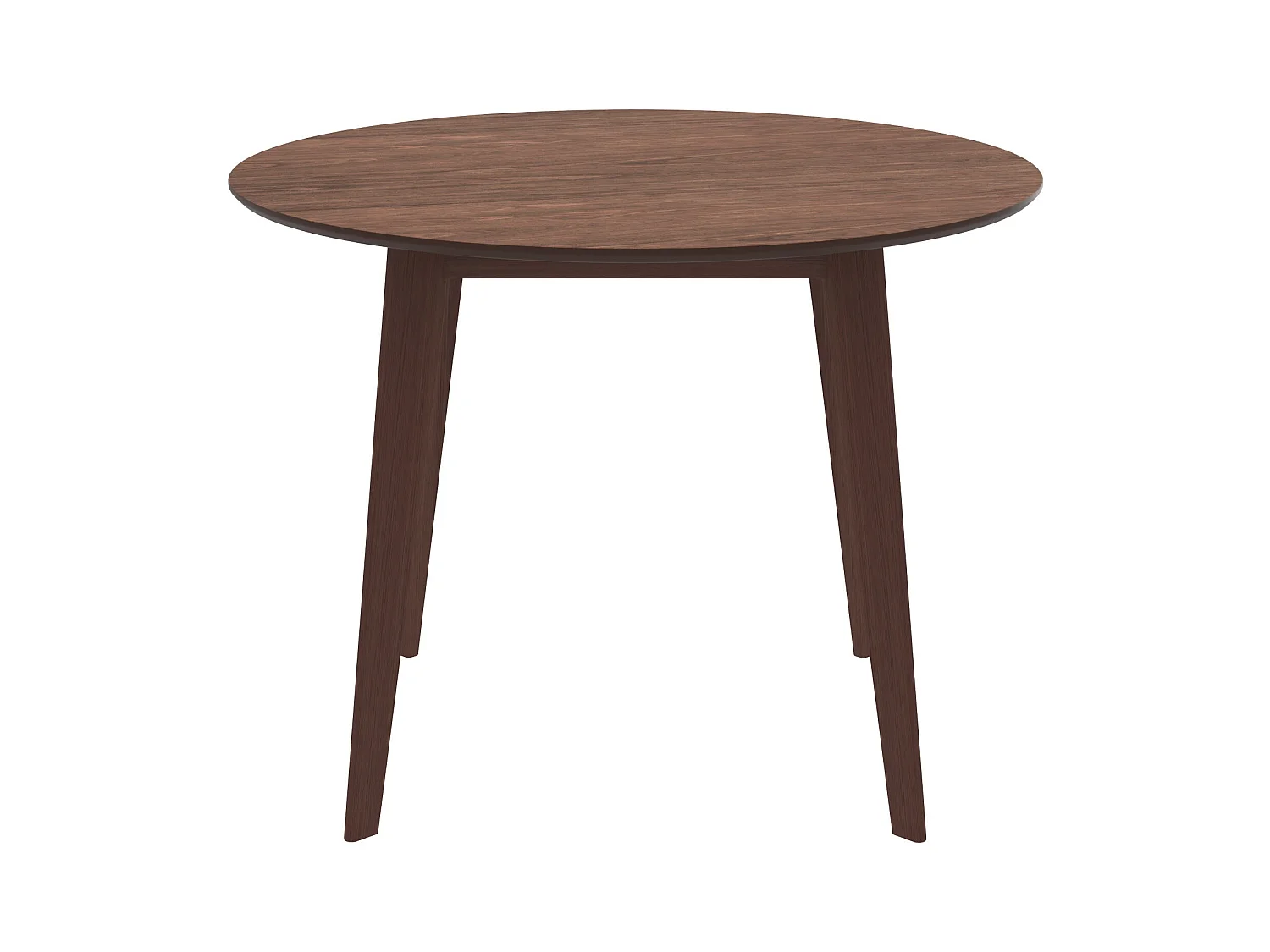 Table ronde 4 personnes en bois foncé D100 cm - Réno
