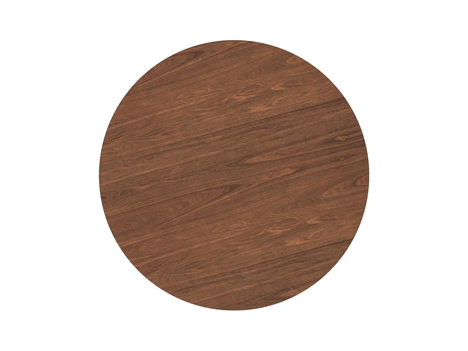 Table ronde 4 personnes en bois foncé D100 cm - Réno