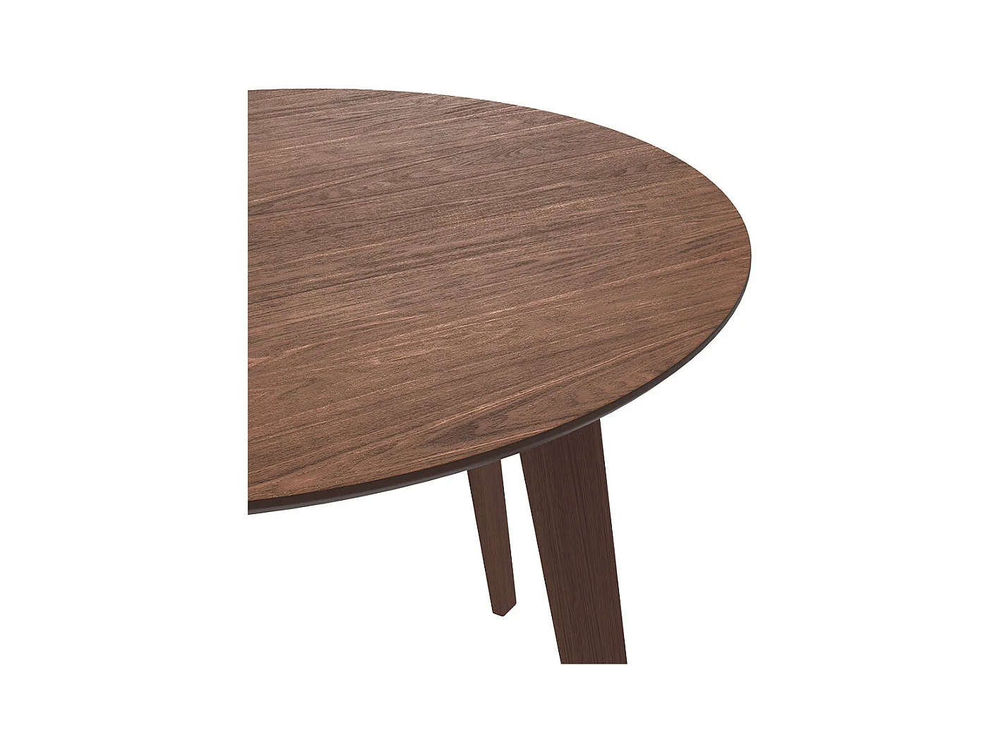 Table ronde 4 personnes en bois foncé D100 cm - Réno