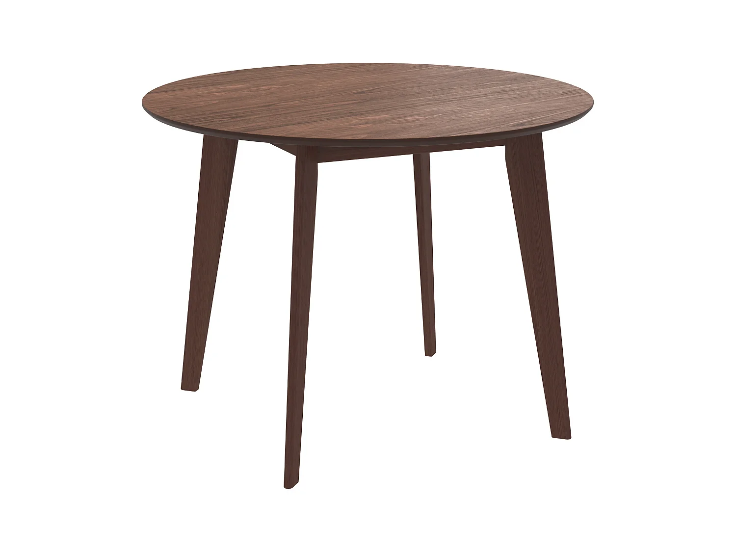 Mesa de comedor redonda de madera oscura, 4 personas - Réno
