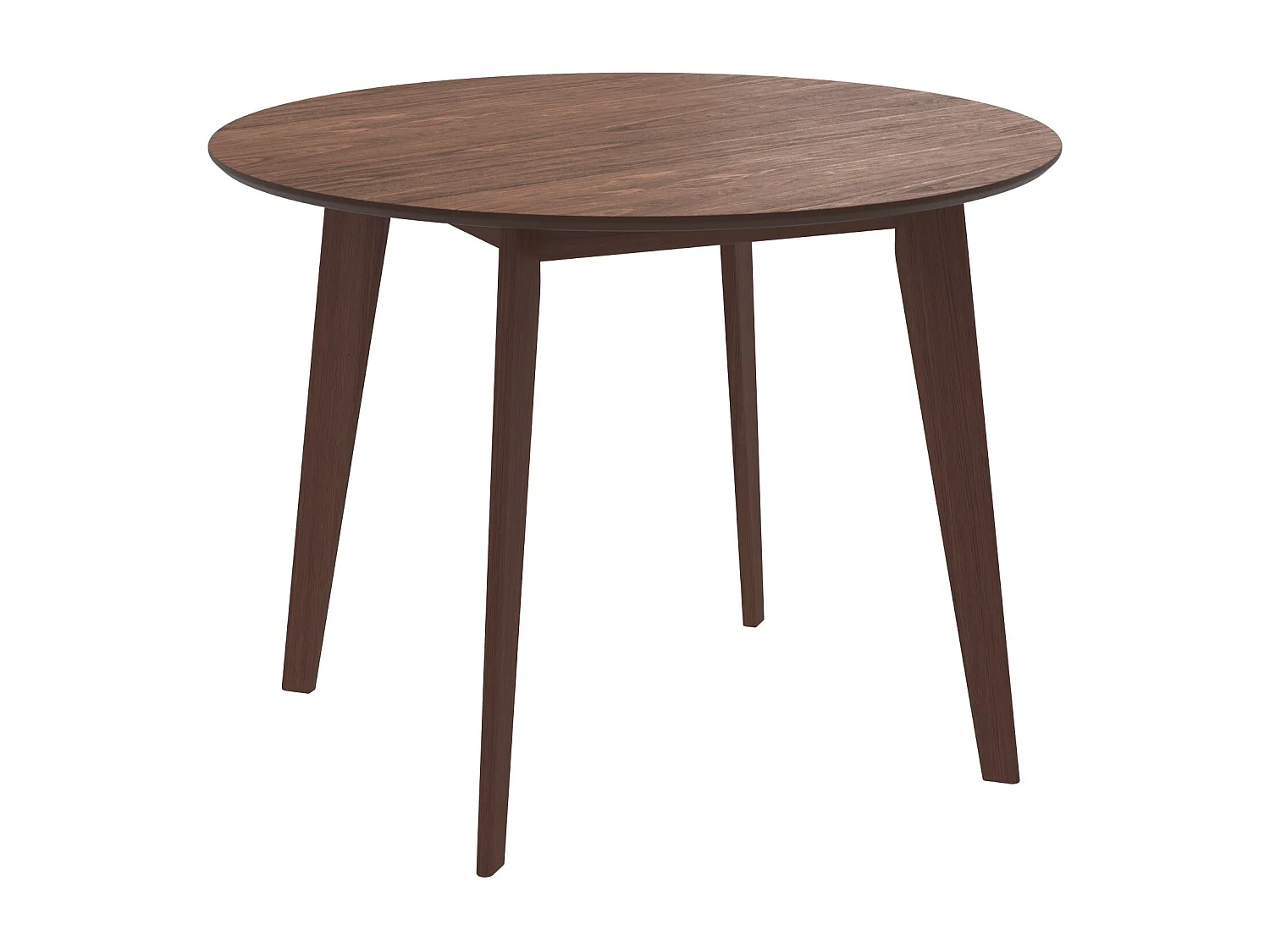 Mesa de comedor redonda de madera oscura, 4 personas - Réno