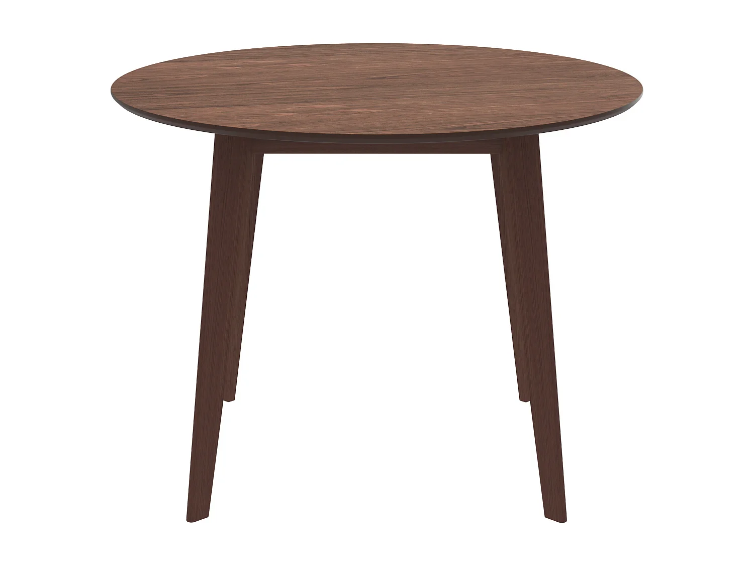Mesa de comedor redonda de madera oscura, 4 personas - Réno