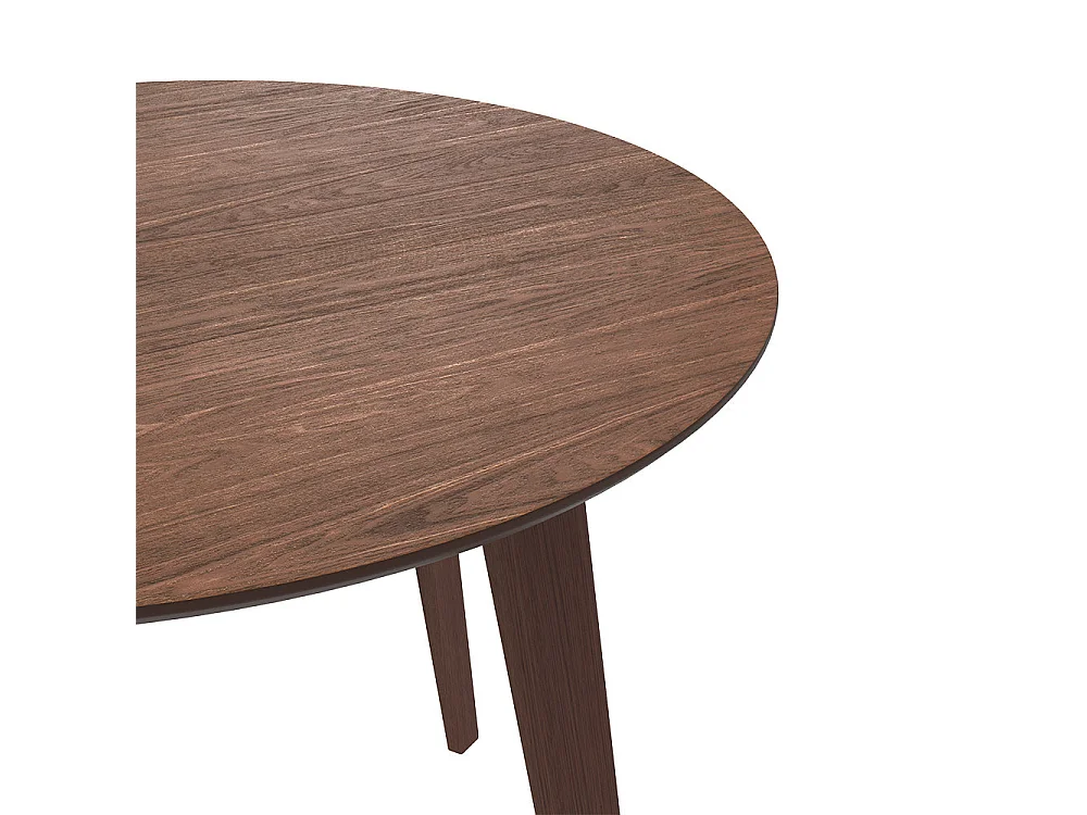 Tavolo rotondo 4 persone in legno scuro D100 cm - Réno