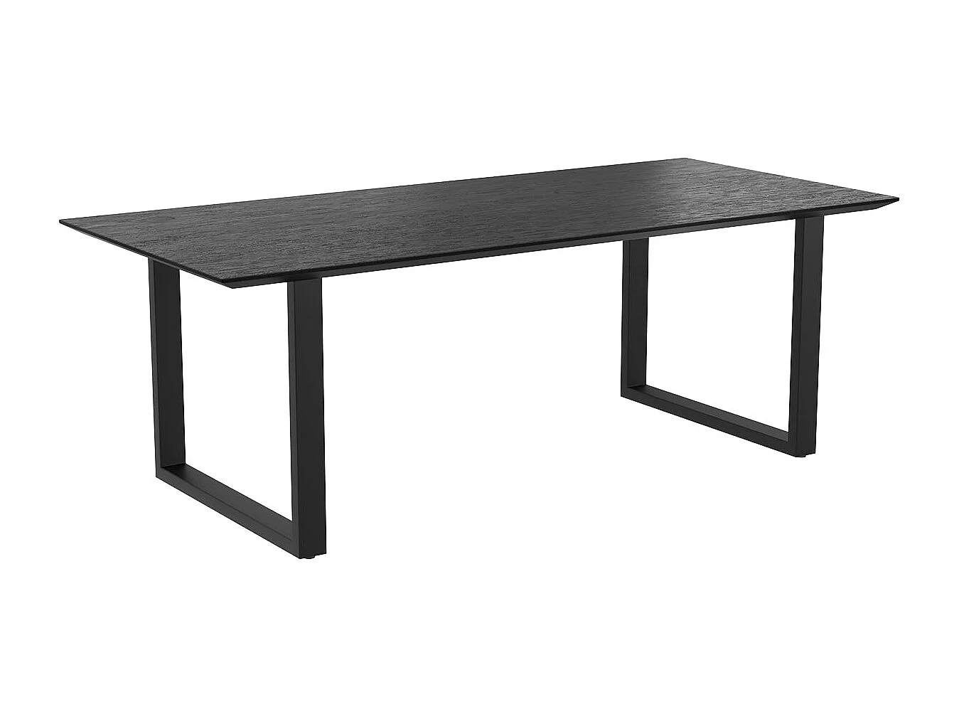 Mesa rectangular 6-8 personas en madera negra 220 cm - Adok