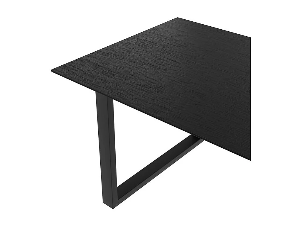 Mesa rectangular 6-8 personas en madera negra 220 cm - Adok