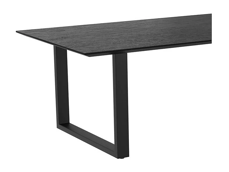 Mesa rectangular 6-8 personas en madera negra 220 cm - Adok