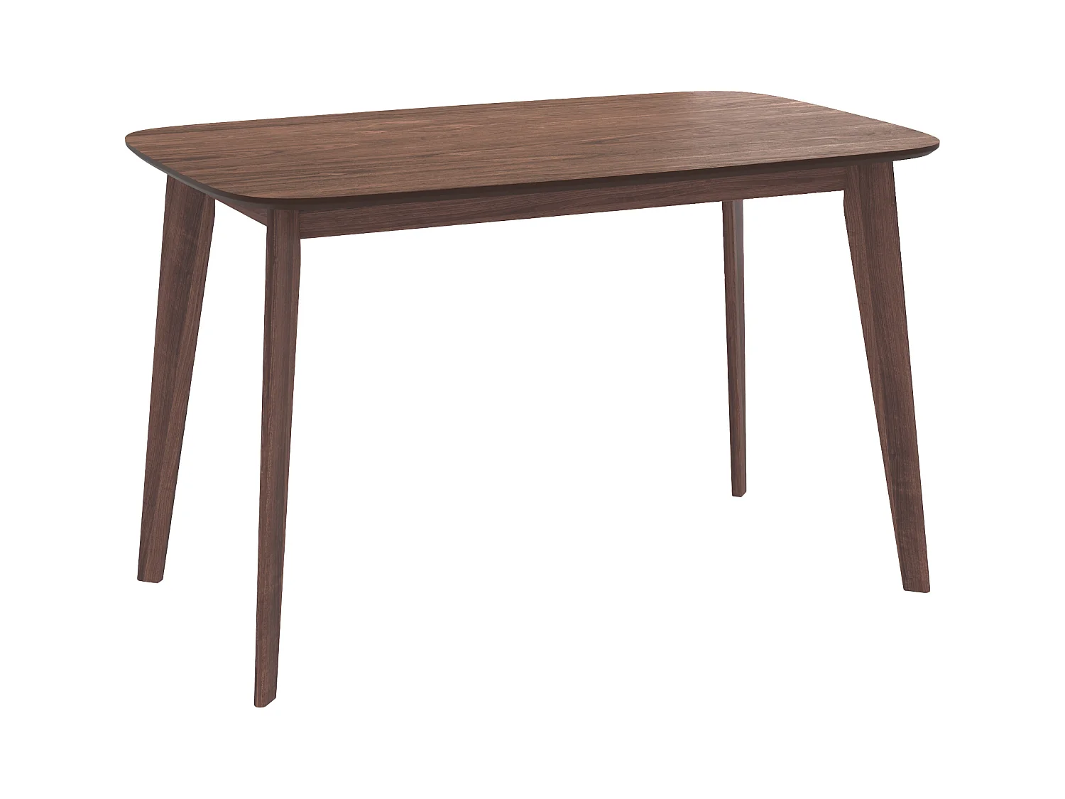 Table rectangulaire Oman 4 personnes en bois foncé 120 cm - Oman