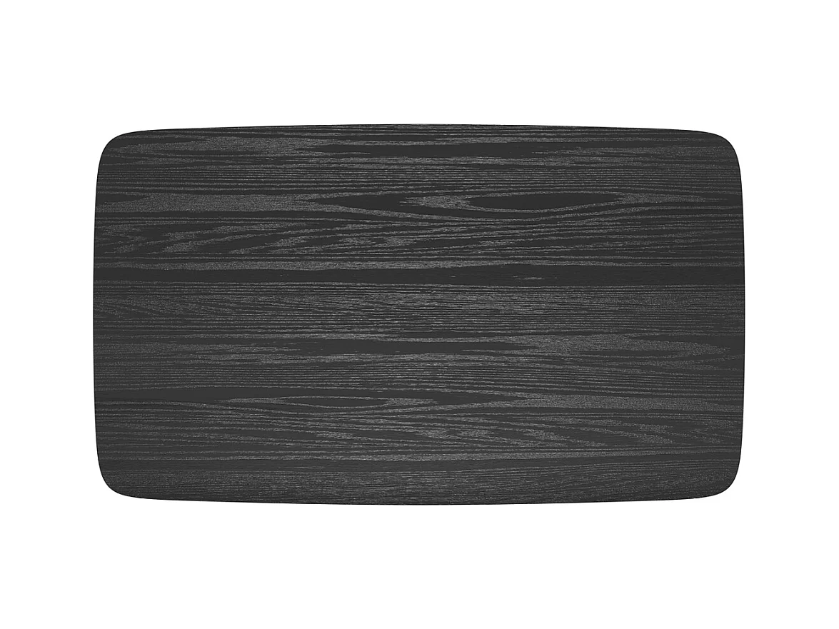 Table rectangulaire 6 personnes en bois noir 150 cm - Oman