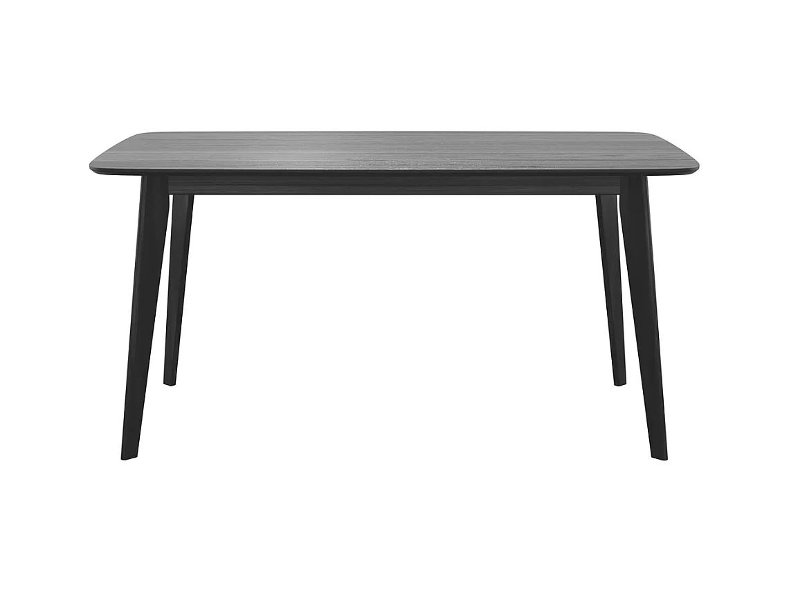 Table rectangulaire 6 personnes en bois noir 150 cm - Oman