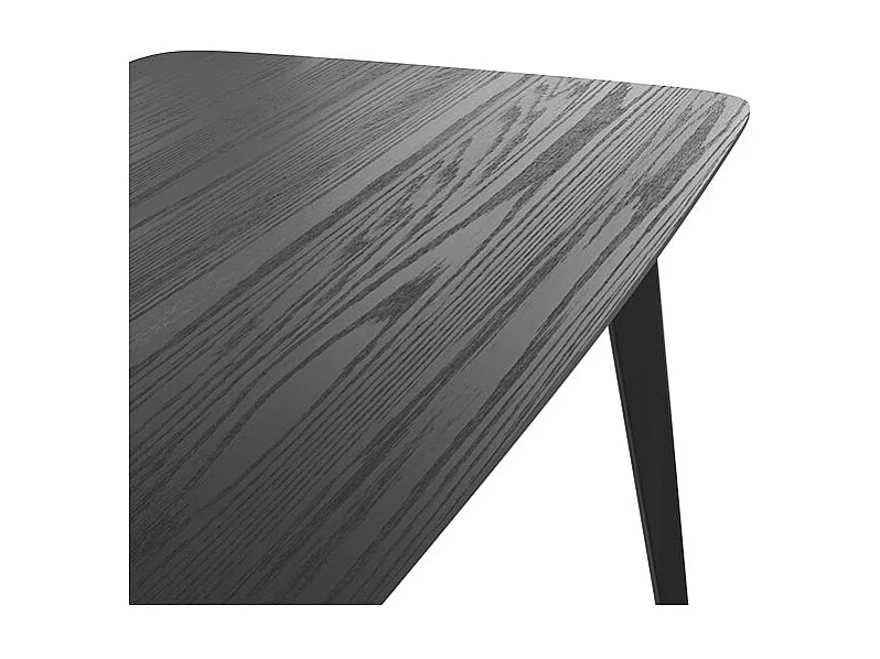Mesa rectangular para 6 personas en madera negra 150 cm - Oman