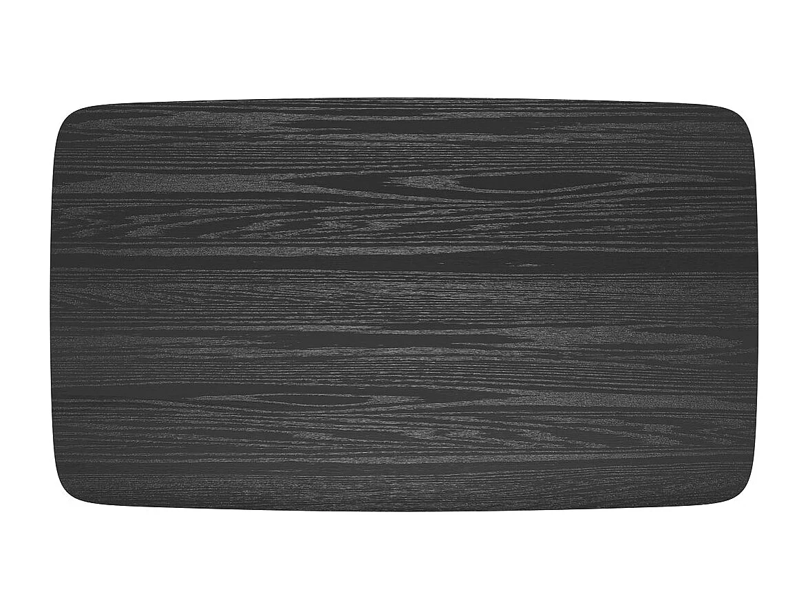 Table rectangulaire 6 personnes en bois noir 150 cm - Oman