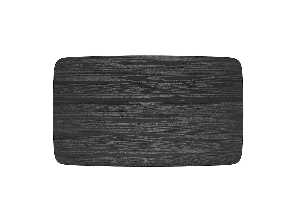 Mesa rectangular para 6 personas en madera negra 150 cm - Oman