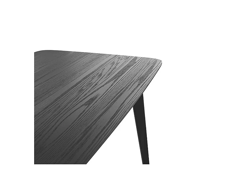 Mesa rectangular para 6 personas en madera negra 150 cm - Oman