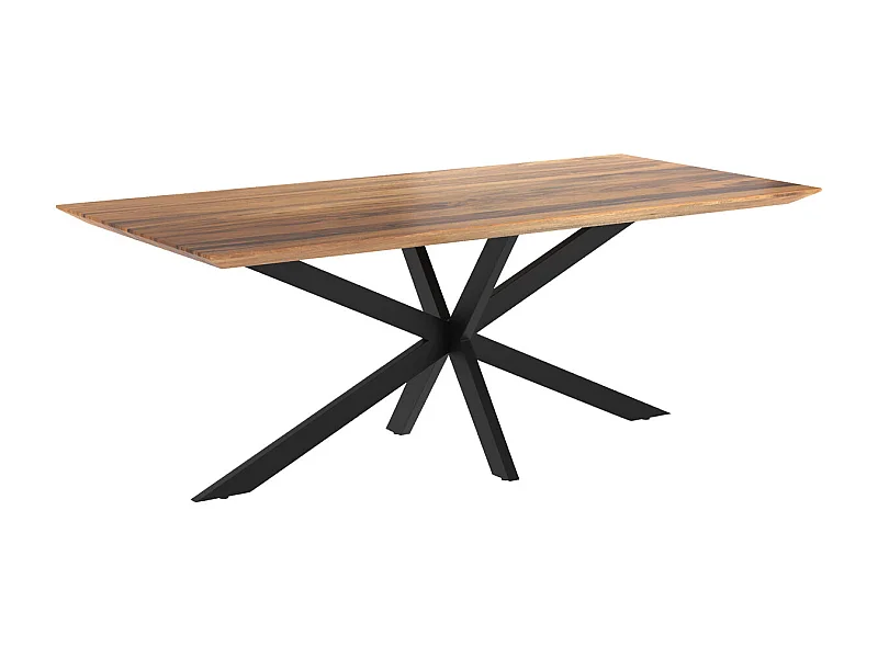 Mesa rectangular para 6-8 personas en madera de suar y metal 220 cm - Sudirman