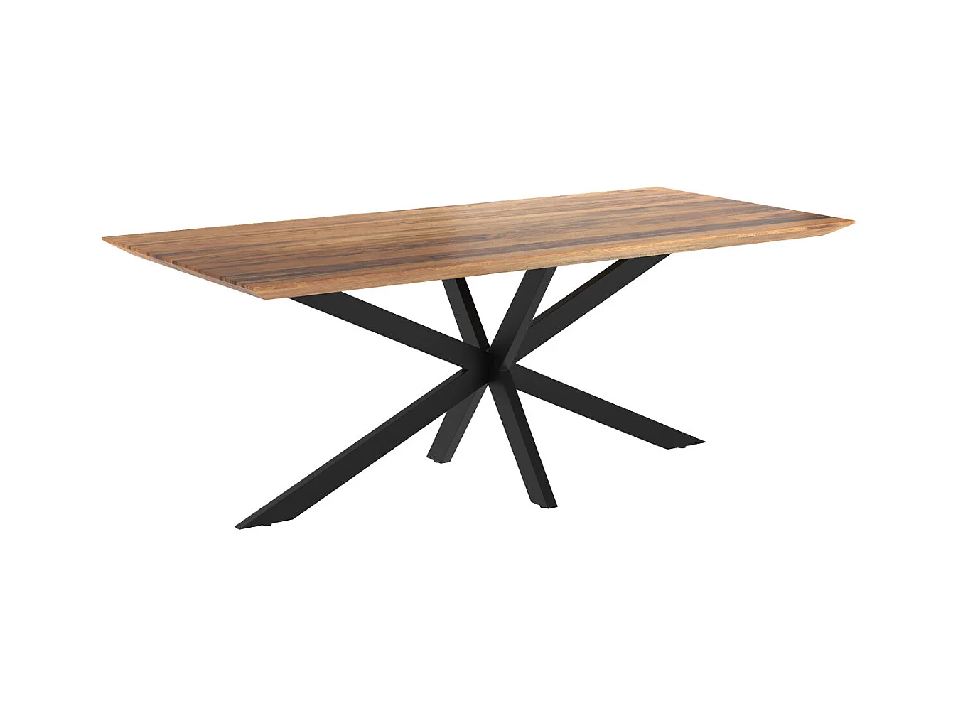 Table rectangulaire 8 personnes en bois de suar et métal 220 cm - Sudirman
