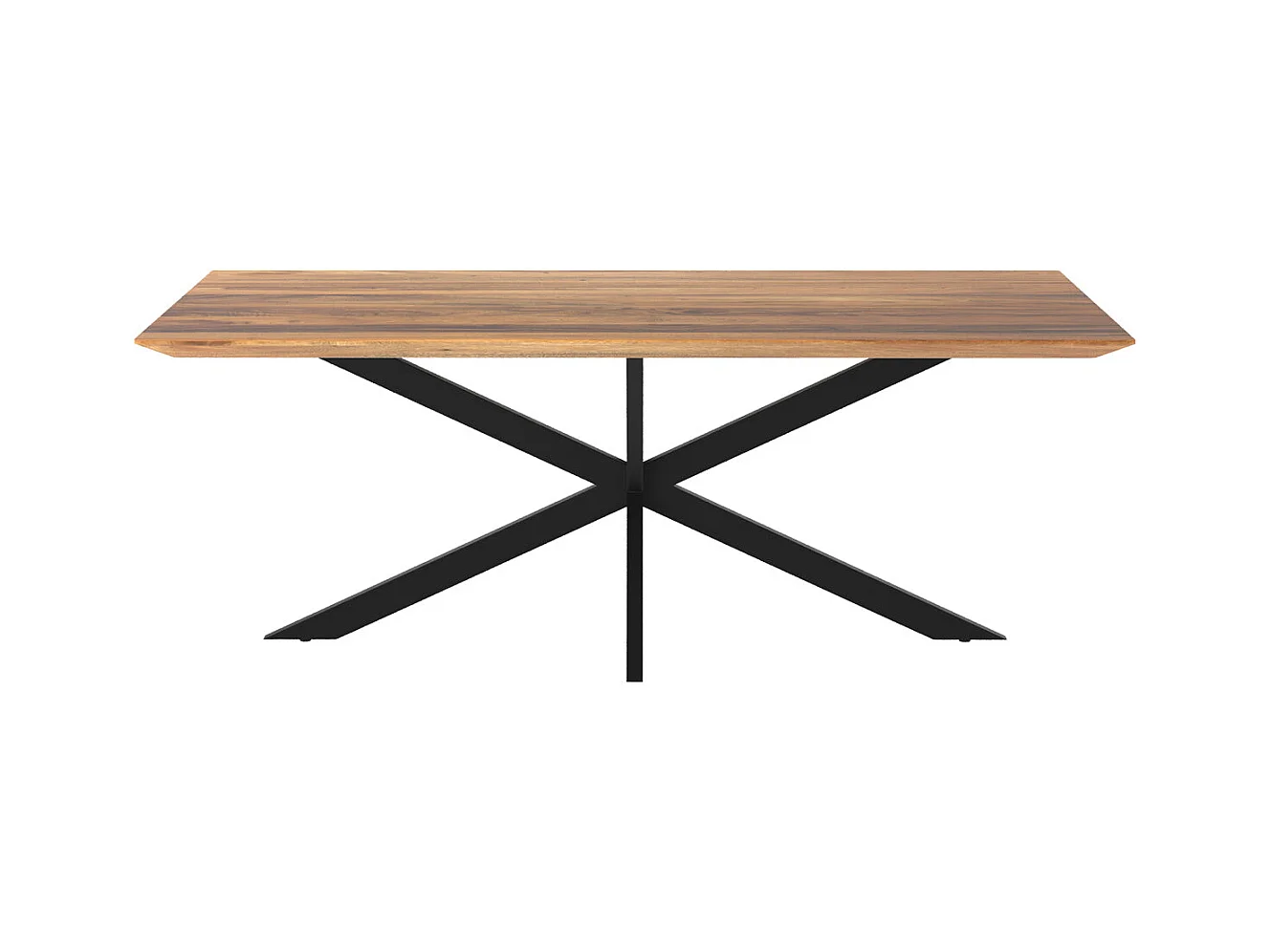 Table rectangulaire 8 personnes en bois de suar et métal 220 cm - Sudirman