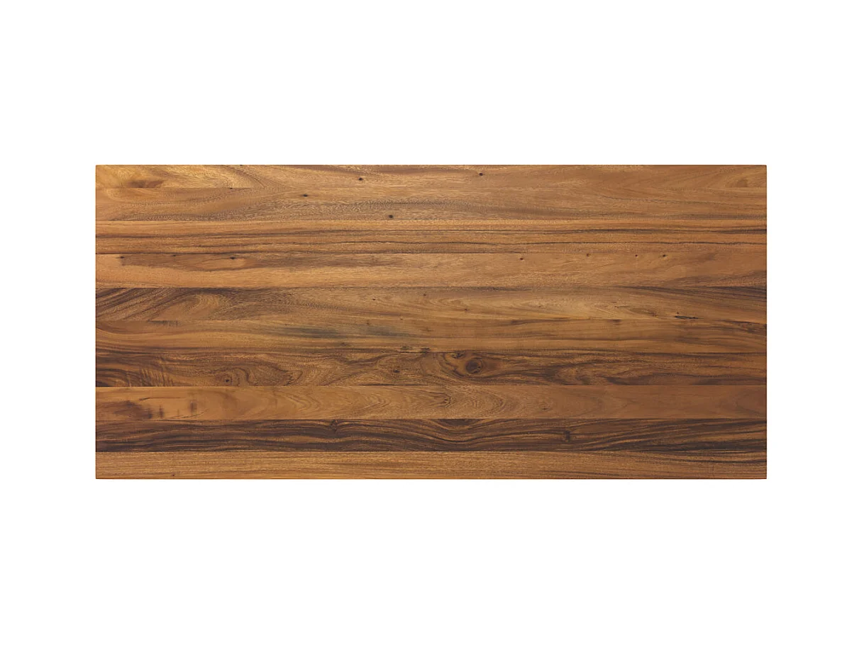 Table rectangulaire 8 personnes en bois de suar et métal 220 cm - Sudirman