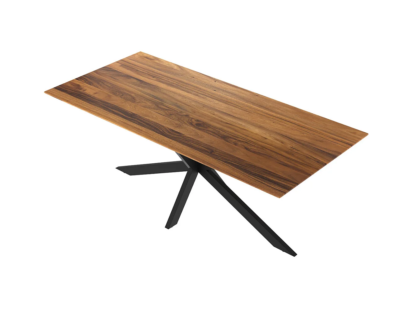 Table rectangulaire 8 personnes en bois de suar et métal 220 cm - Sudirman