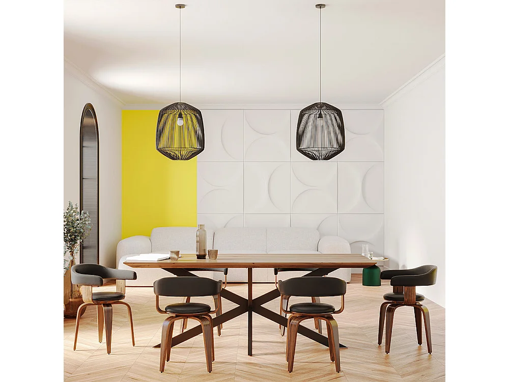 Tavolo rettangolare  in legno di sughero e metallo 220cm 6-8 persone - Sudirman