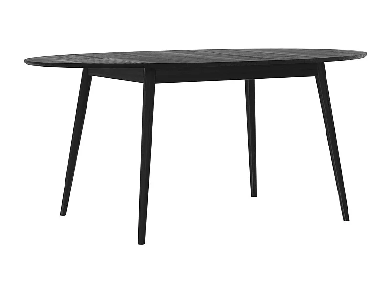 Table ovale 6/8 personnes extensible en bois noir 170/200 cm - Eddy