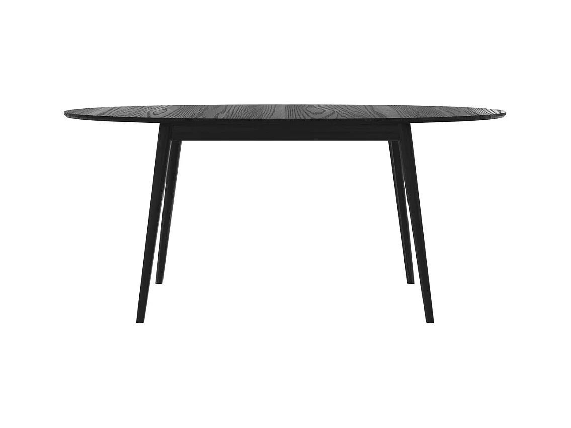 Table ovale 6/8 personnes extensible en bois noir 170/200 cm - Eddy