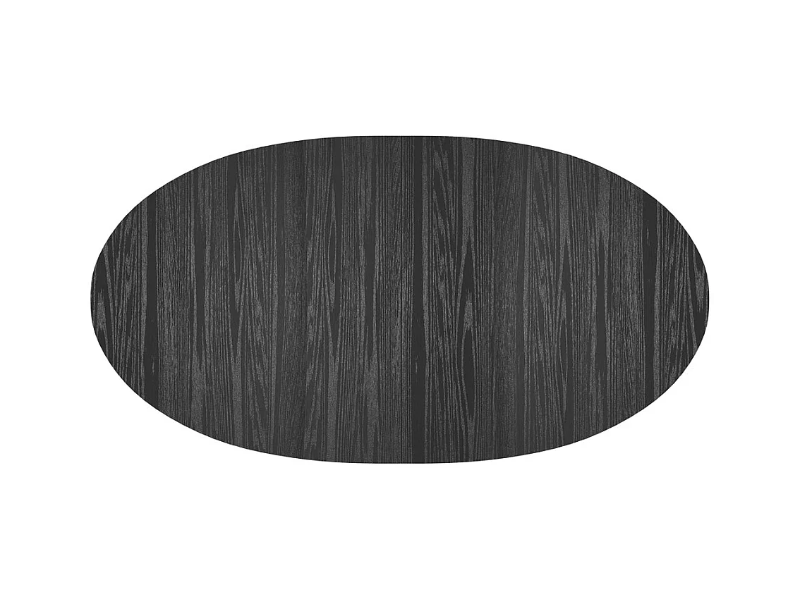 Mesa de comedor ovalada de madera negra extensible 170/200 cm - Eddy