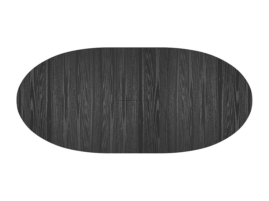 Tavolo da pranzo ovale in legno nero 170/200 cm allungabile - Eddy