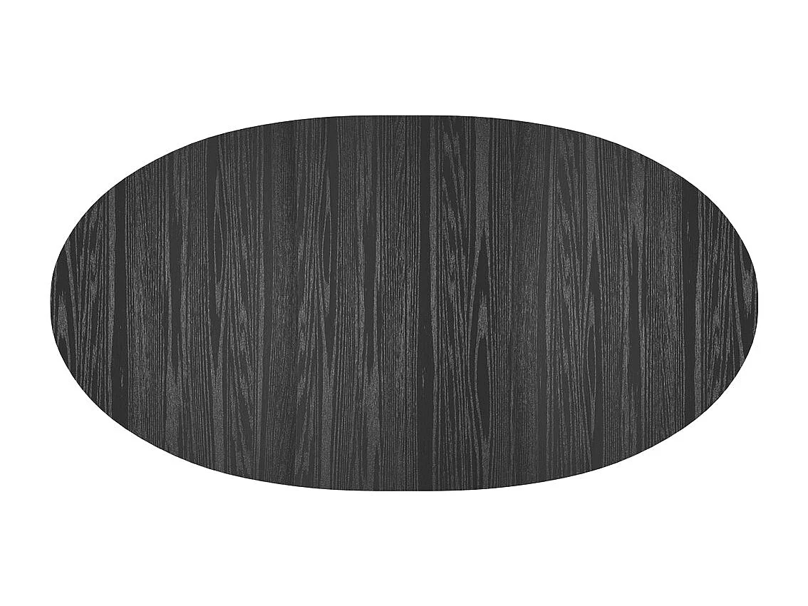 Tavolo da pranzo ovale in legno nero 170/200 cm allungabile - Eddy