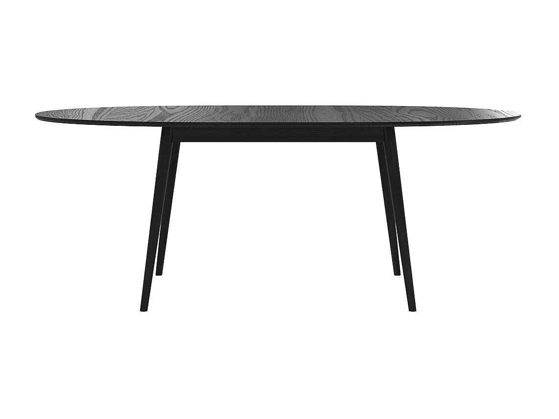 Tavolo da pranzo ovale in legno nero 170/200 cm allungabile - Eddy