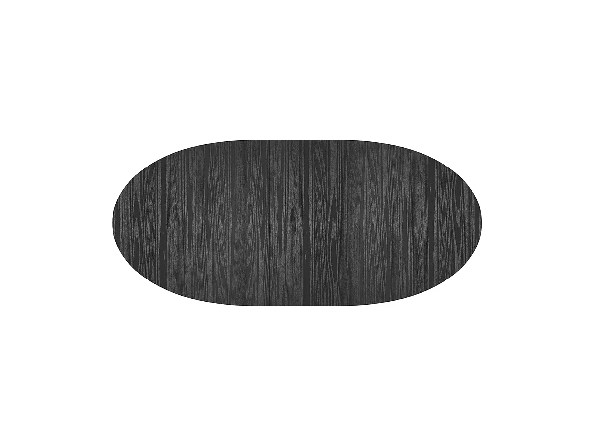 Mesa de comedor ovalada de madera negra extensible 170/200 cm - Eddy