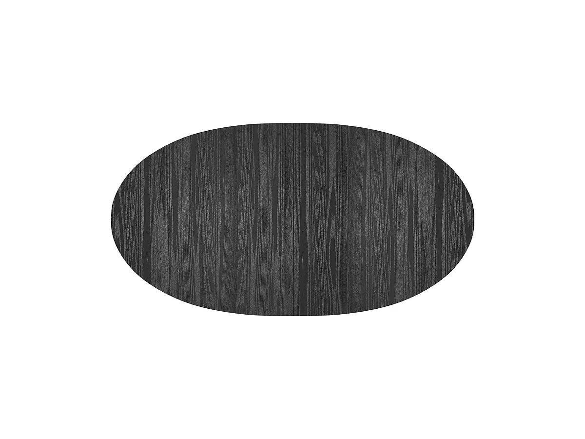 Mesa de comedor ovalada de madera negra extensible 170/200 cm - Eddy