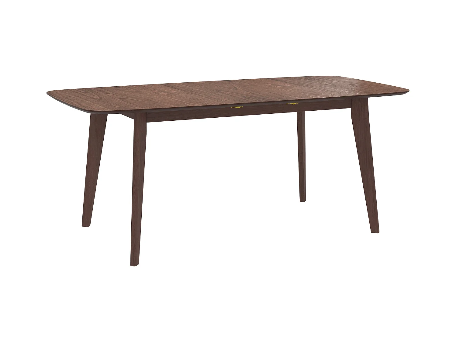 Table rectangulaire 4/6 personnes extensible en bois foncé 150/180 cm - Oman