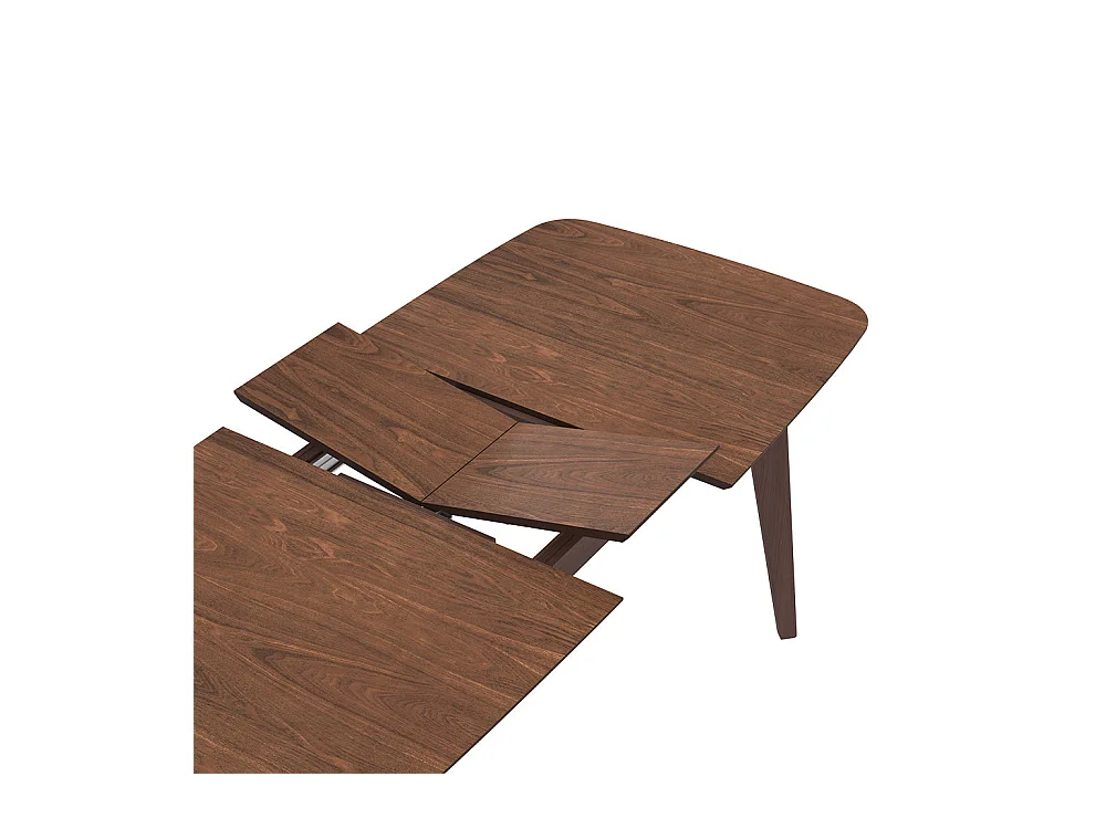 Table rectangulaire 4/6 personnes extensible en bois foncé 150/180 cm - Oman