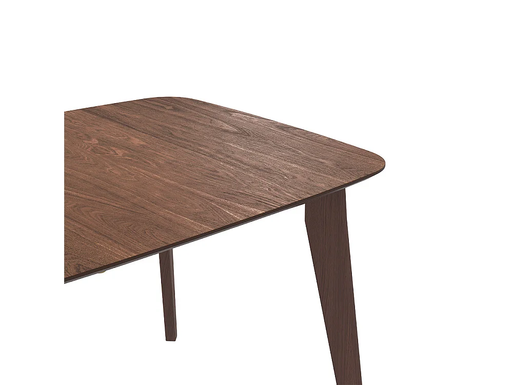 Table rectangulaire 4/6 personnes extensible en bois foncé 150/180 cm - Oman
