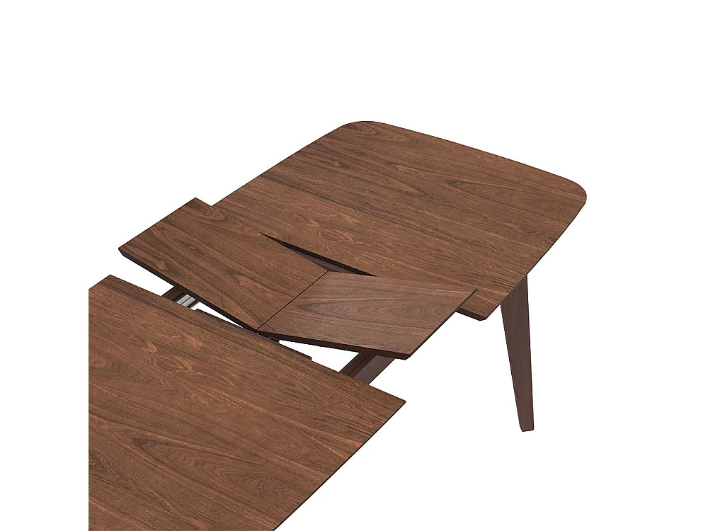 Table rectangulaire 4/6 personnes extensible en bois foncé 150/180 cm - Oman