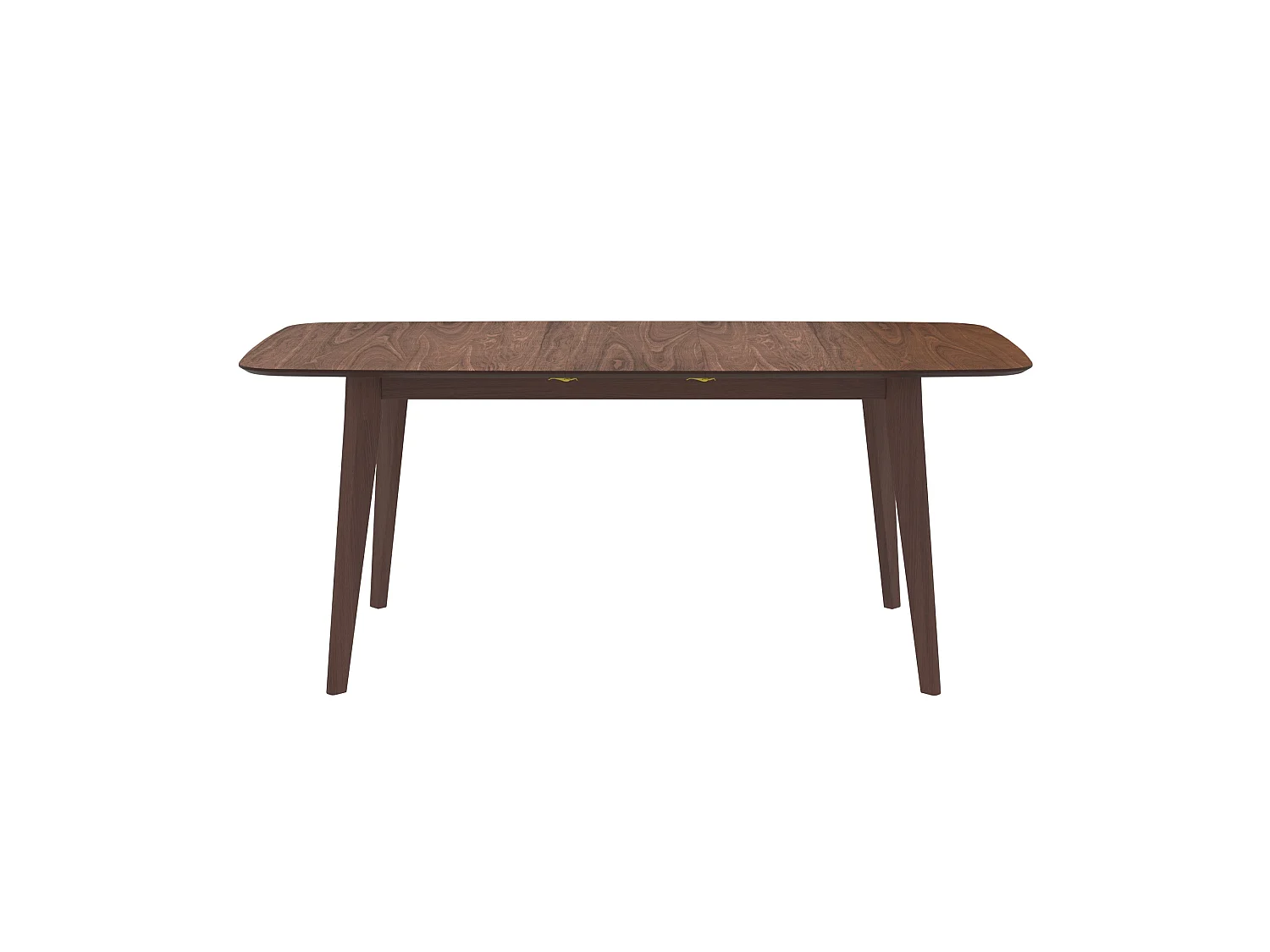 Table rectangulaire 4/6 personnes extensible en bois foncé 150/180 cm - Oman