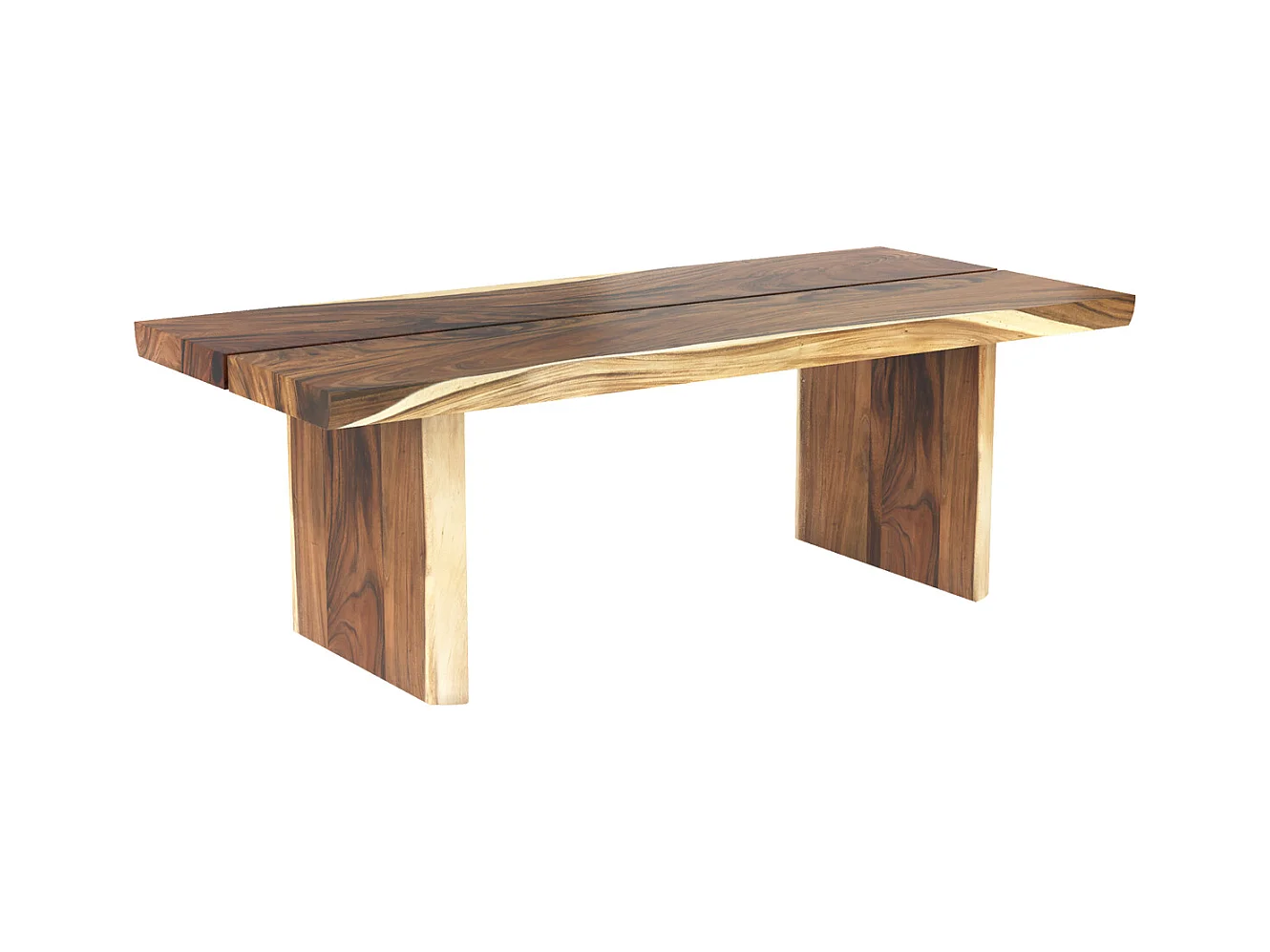 Table rectangulaire 8 personnes en bois de suar 220 cm - Tanah